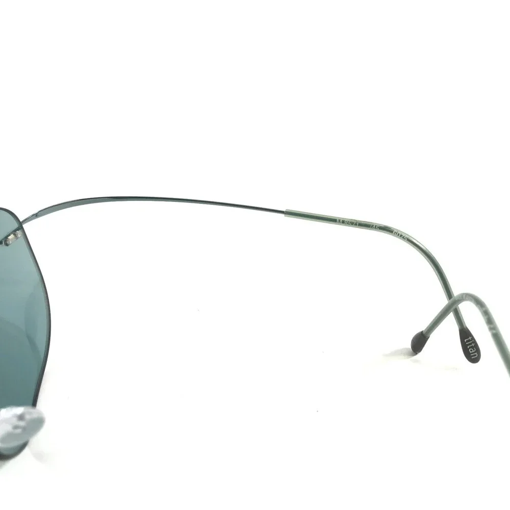 Silhouette Sunglasses M8571 /45 6075 Blue Rimless Frames with Light Blue Lenses